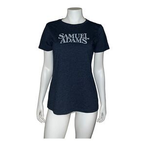 Samuel Adams Womens T-Shirt Heather Blue For The Love Of Beer Large EUC